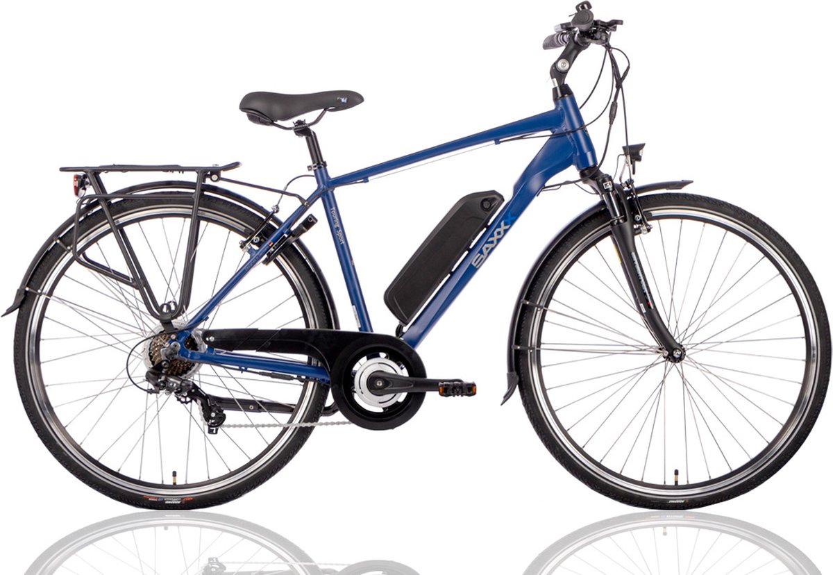 Elektrische herenfiets Touring Sport, 48 cm, 7sp, matblauw Fiets (elektrisch) kopen online