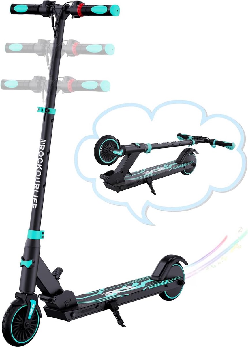 elektrische step kinderen kinderstep inklapbaar 25v 6ah 20km u 5 5 wielen blauw