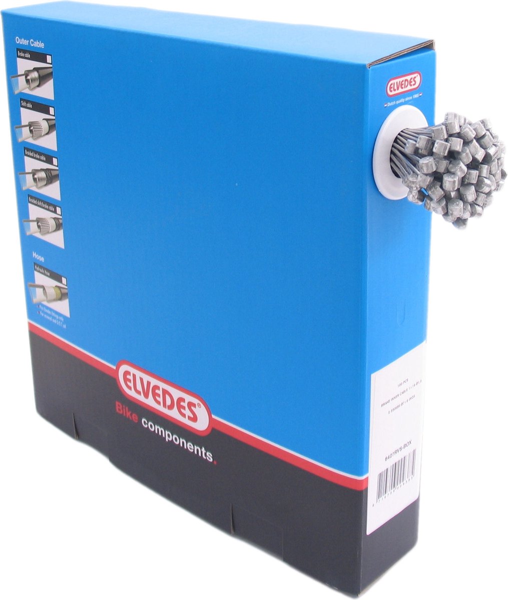 elvedes binnenremkabel achter 6427 tonnippel 2250 mm zilver