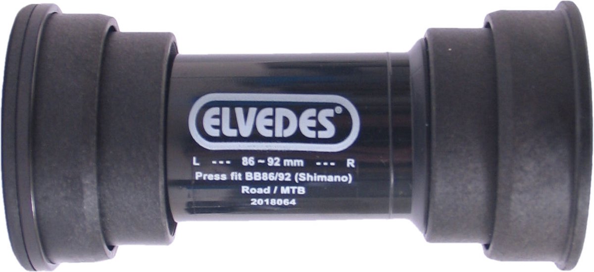 elvedes bottom bracket shimano kunststof staal 86 92 mm zwart 24 mm