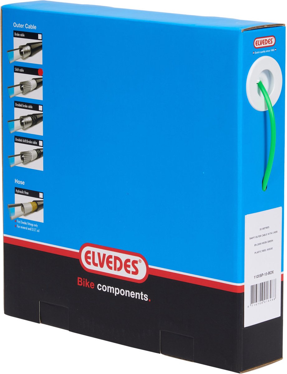 Elvedes Derailleur-buitenkabel 4,2 Mm Neon Groen 30 Meter Fiets kopen online
