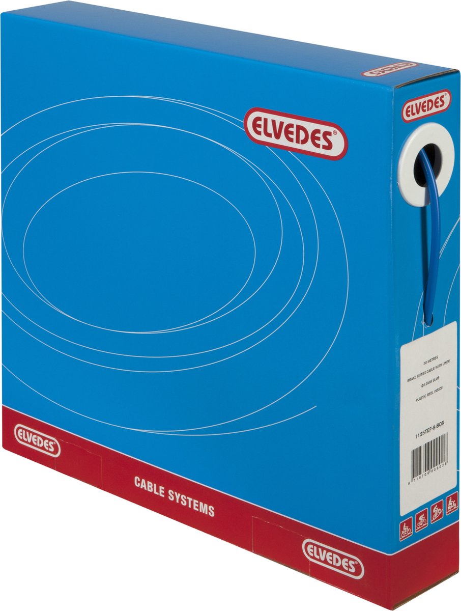 elvedes rem buitenkabel 5 mm 30 meter blauw per doos