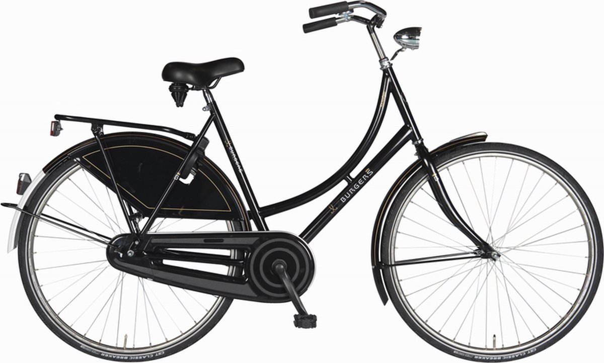 empo nostalgie omafiets stadsfiets transportfiets 28 inch d57 zwart met terugtraprem