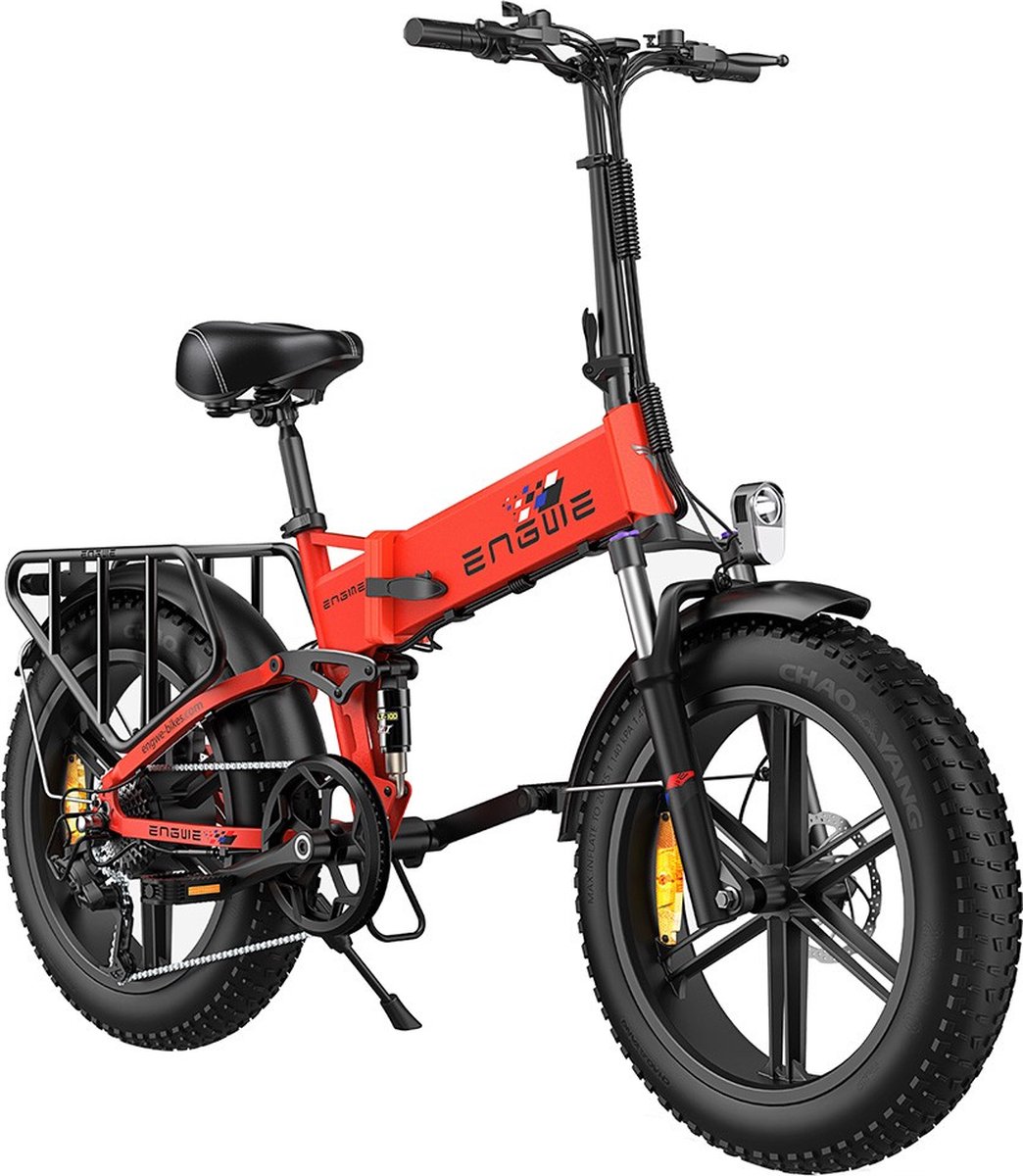 ENGWE X 250W Motor Opvouwbare Ebike Fat Tire Elektrische fiets 13Ah Batterij 25 km / u Max. Snelheid 100 km Bereik Rood Fiets (elektrisch) kopen online