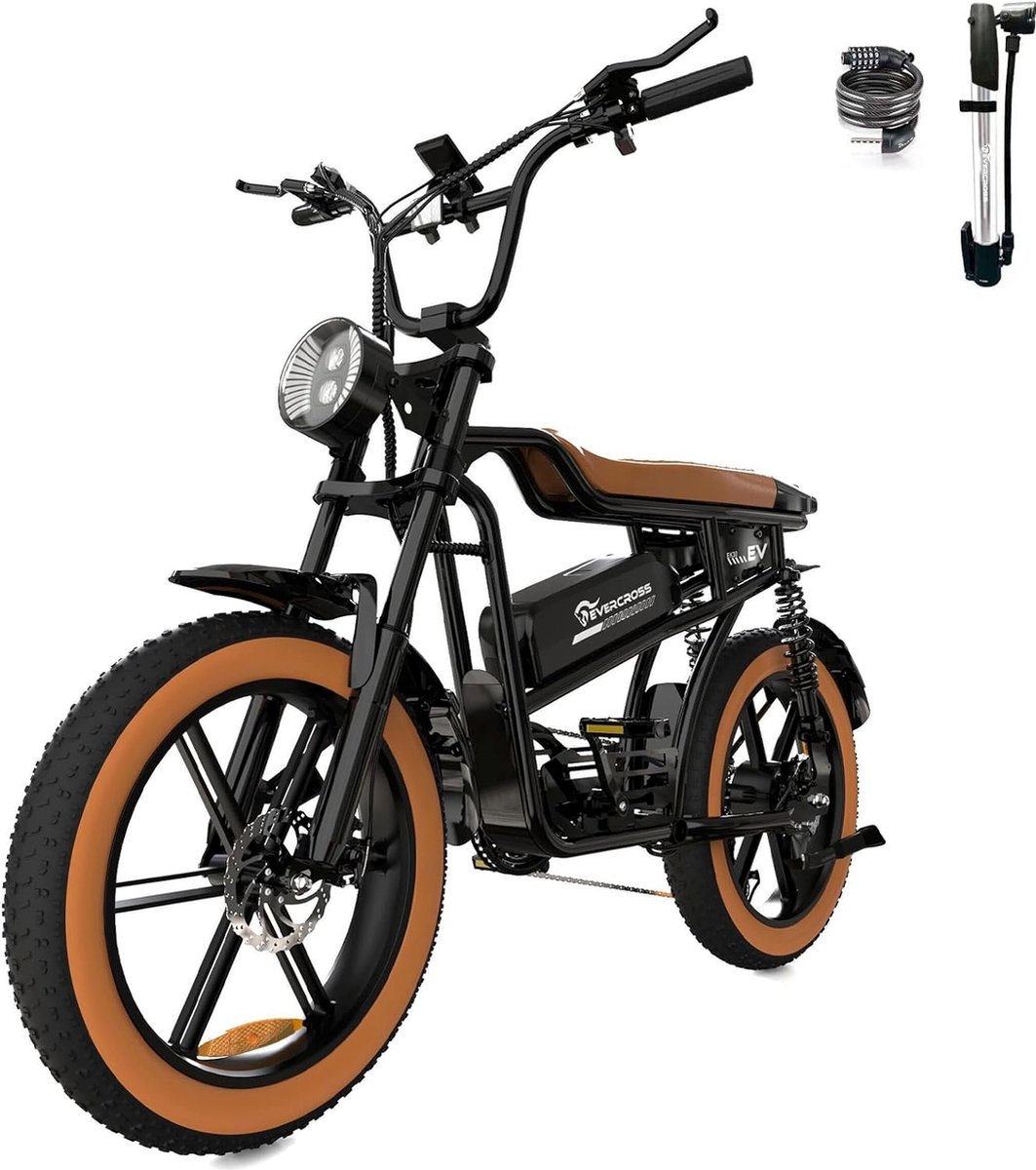 Evercross Elektrische Fiets EK30 - 20*4.0 Inch Fatbike - Mountain Snow EBike met Afneembare 48V 15Ah Lithium Batterij - City Commuter E-Bike met 250W Motor - 7 Versnellingen - IP54 Waterdicht Fiets (elektrisch) kopen online