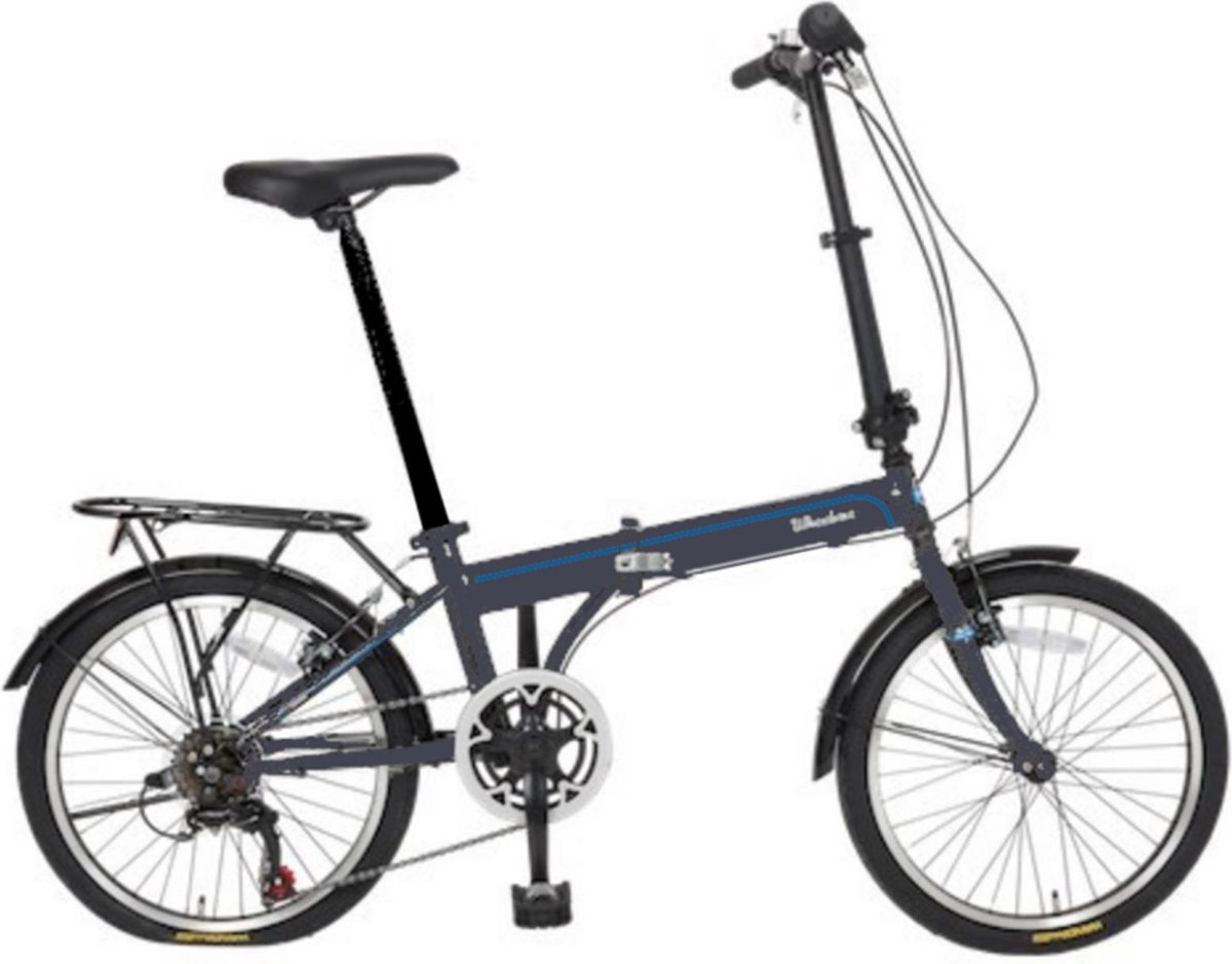 falkx vouwfiets 20 inch 6 speed mat antraciet