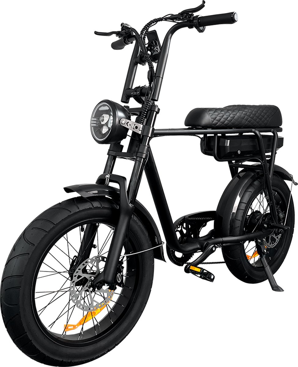 Fat Wheelz - FW4 Black Edition - Fatbike E-bike 250Watt 25 km/u 20” Banden – 7 Versnellingen met alarm Fiets (elektrisch) kopen online