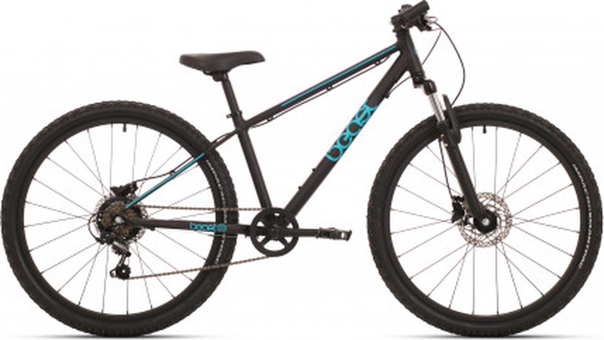 fiets bfk 24 the beast mtb 21v v brake zwart groen