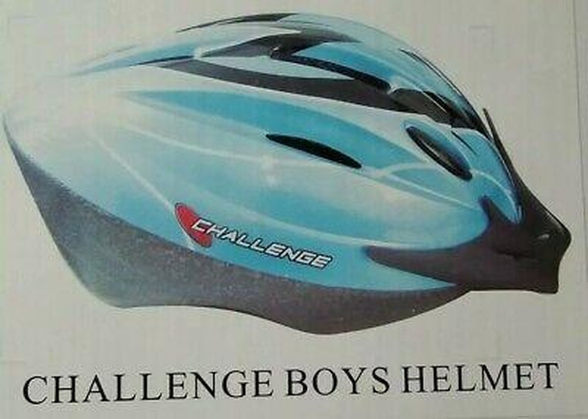 Fietshelm Challenge adult 54-58cm blauw-zwart Fiets kopen online