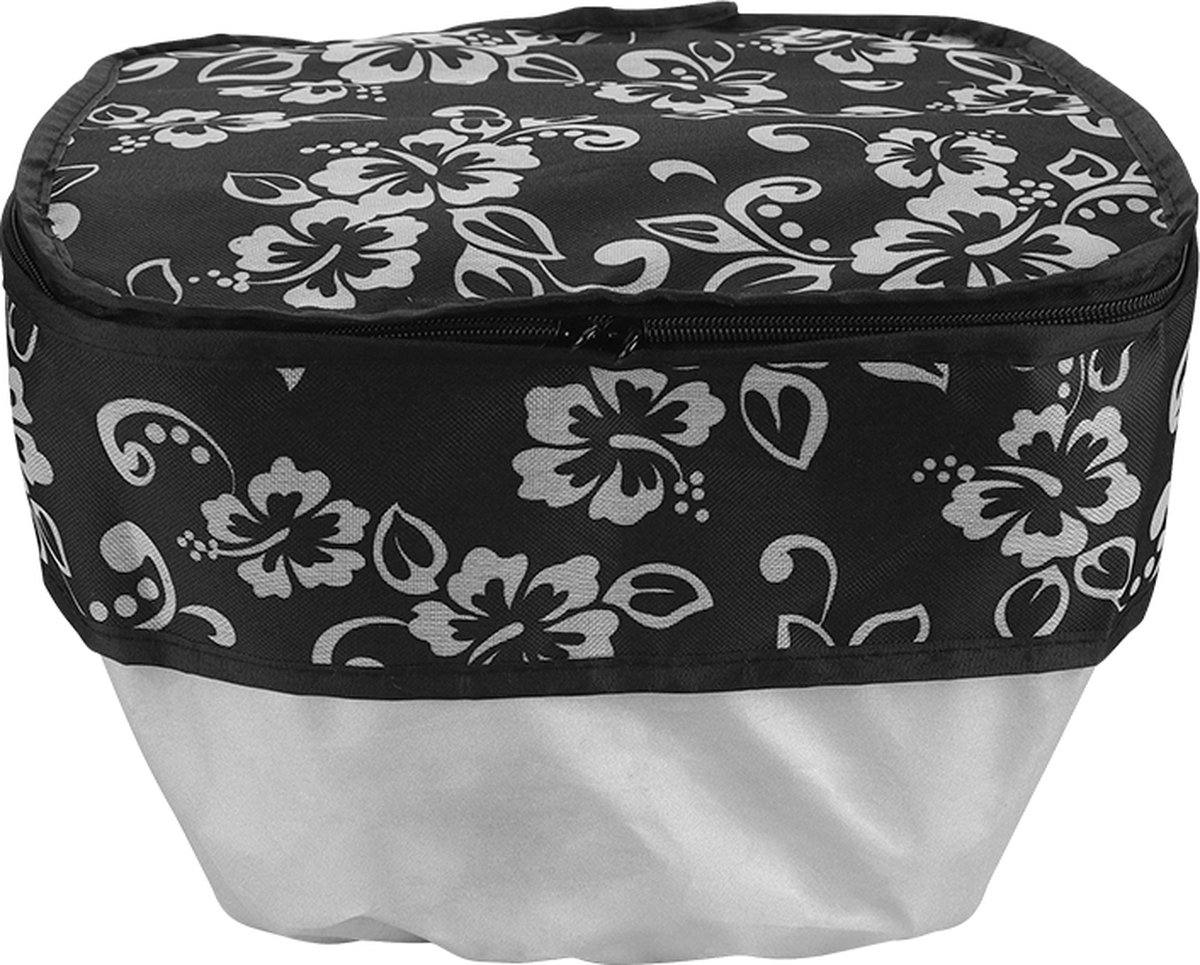fietskrat afdekhoes mand krat hoes waterdicht bloemen lelie 31x33x26cm