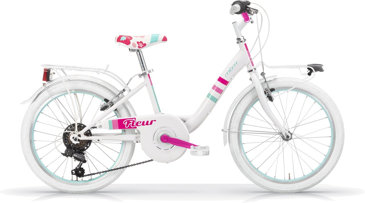 fleur 24 inch girls h34 6 speed white