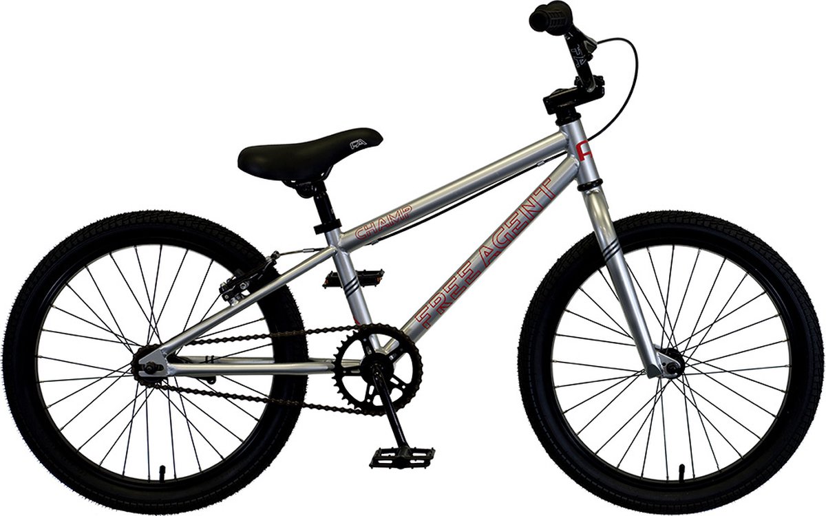 free agent champ zilver crossfiets bmx fiets en pumptrack fiets