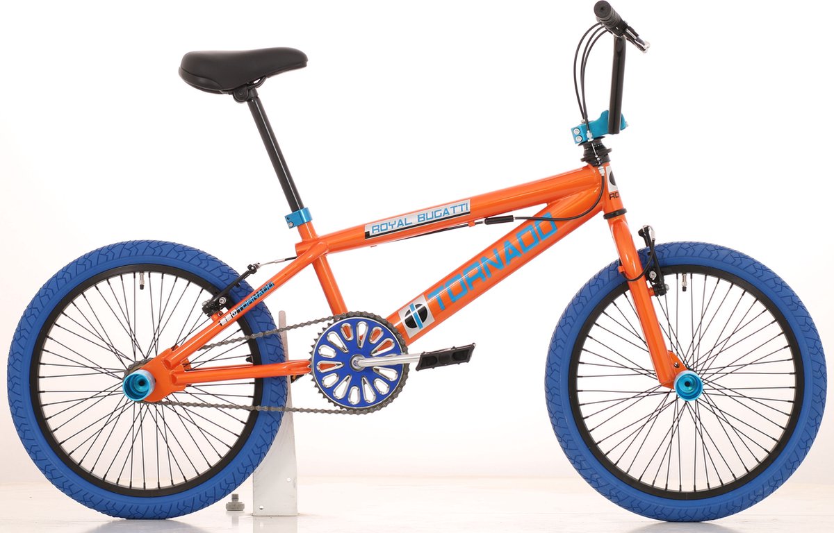Freestyle BMX 20" Royal Bugatti  - oranje met blauwe banden Kinderfiets kopen online