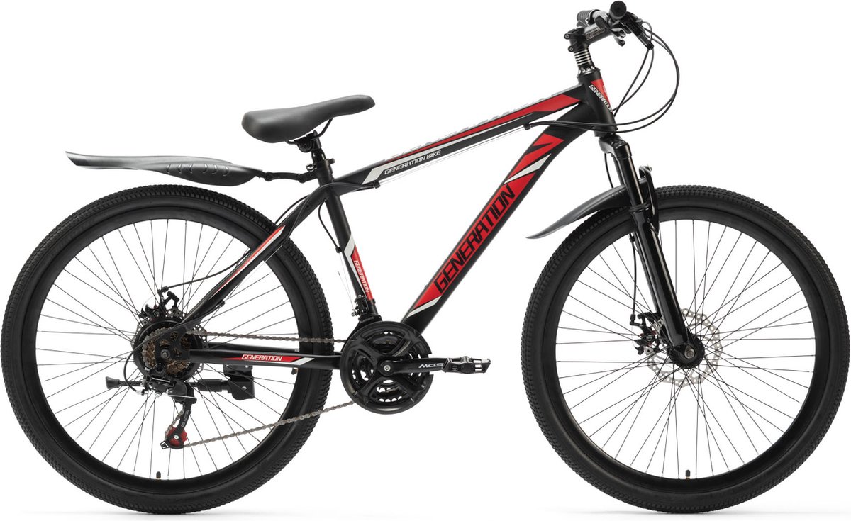 generation mountainbike 26 inch rood spatborden