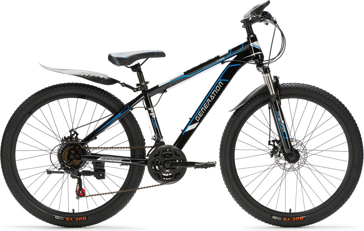 generation p 600 mountainbike 26 inch blauw spatborden