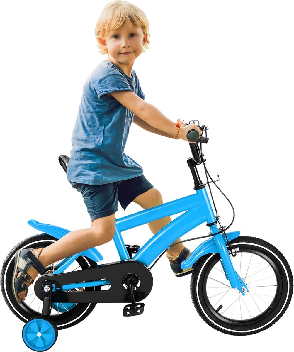 globegoods kinderfiets meisjesfiets jongensfiets 14 inch 2 11 jaar oud blauw
