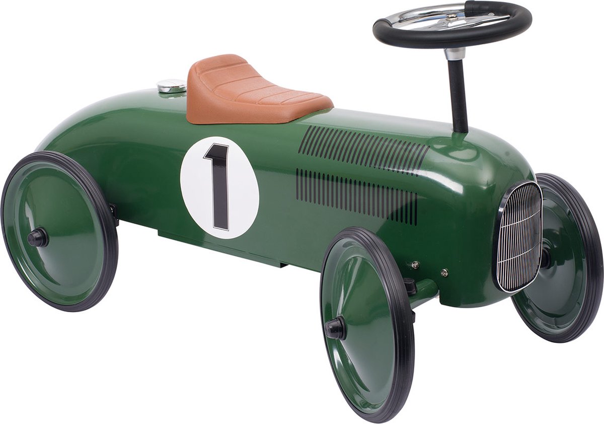 goki retro loopauto groen