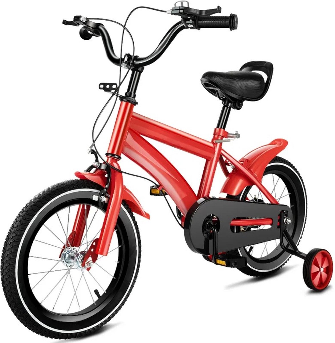 Gran Vida® - Kinderfiets - Inclusief Zijwieltjes - In Hoogte Verstelbaar - Geschikt voor 2-4 Jaar - Rood Kinderfiets kopen online