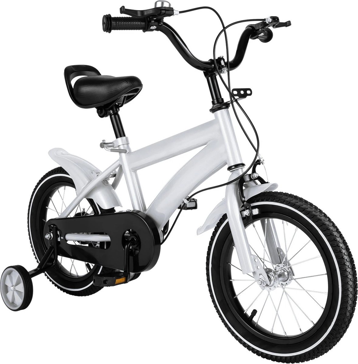 Gran Vida® - Kinderfiets - Inclusief Zijwieltjes - In Hoogte Verstelbaar - Geschikt voor 2-4 Jaar - Wit Kinderfiets kopen online