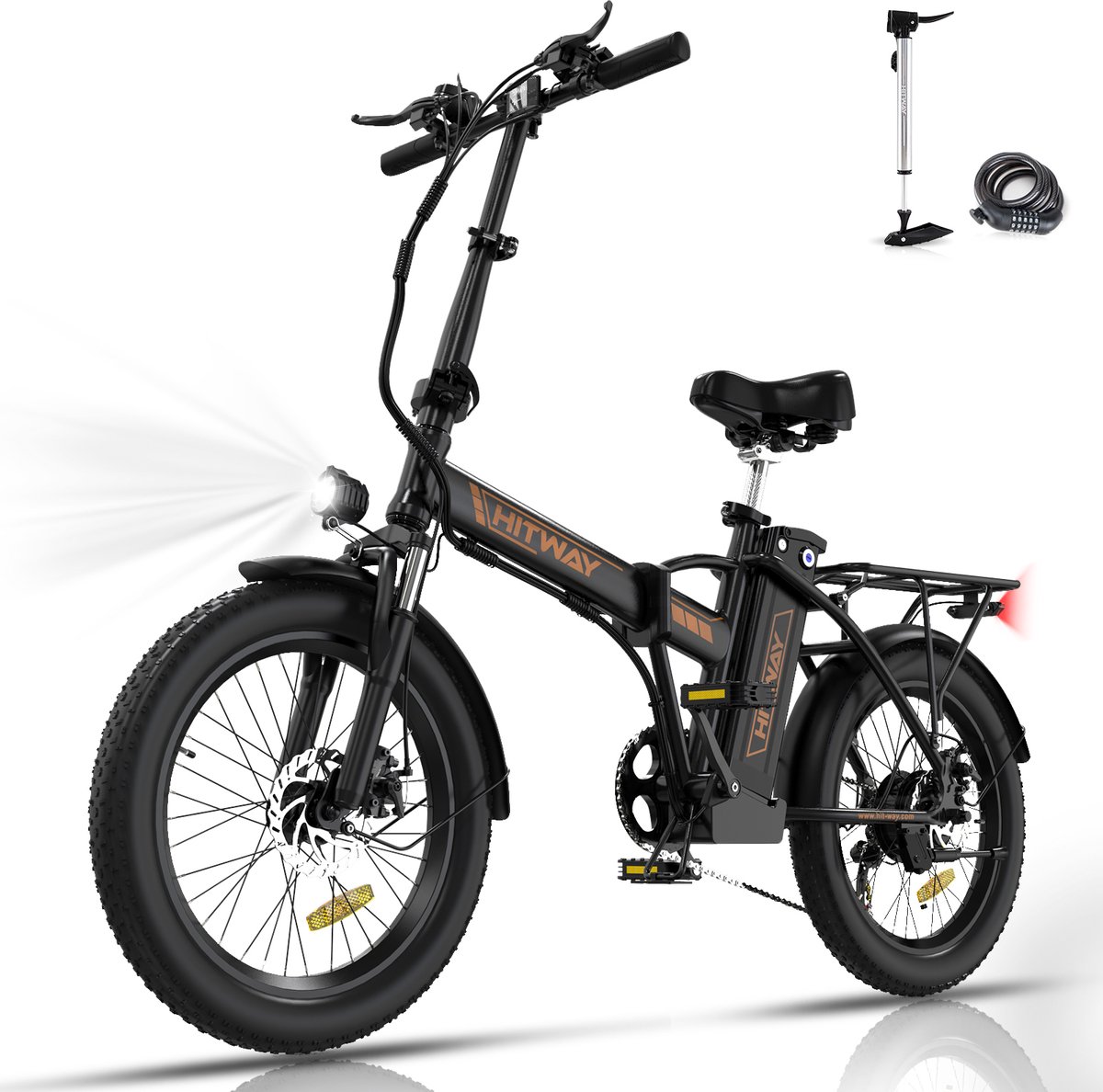 hitway bk11 elektrische fiets e bike opvouwbaar 11 2ah geel