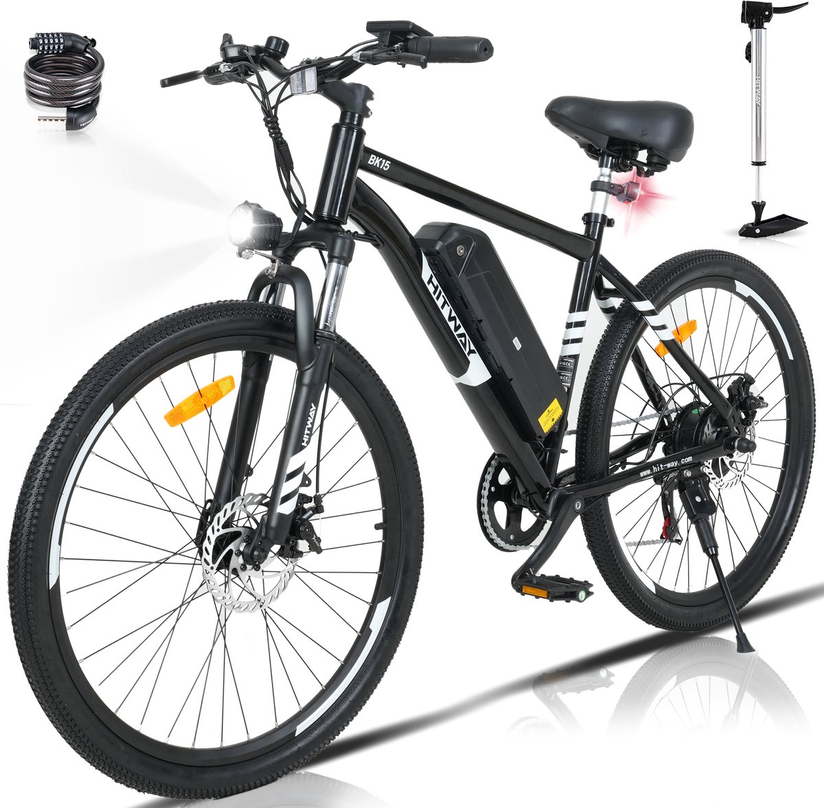 Hitway BK15 Elektrische Fiets | E-bike met Afneembare Accu | 26 Inch | 250W Motor | 11.2Ah | Zwart Fiets (elektrisch) kopen online