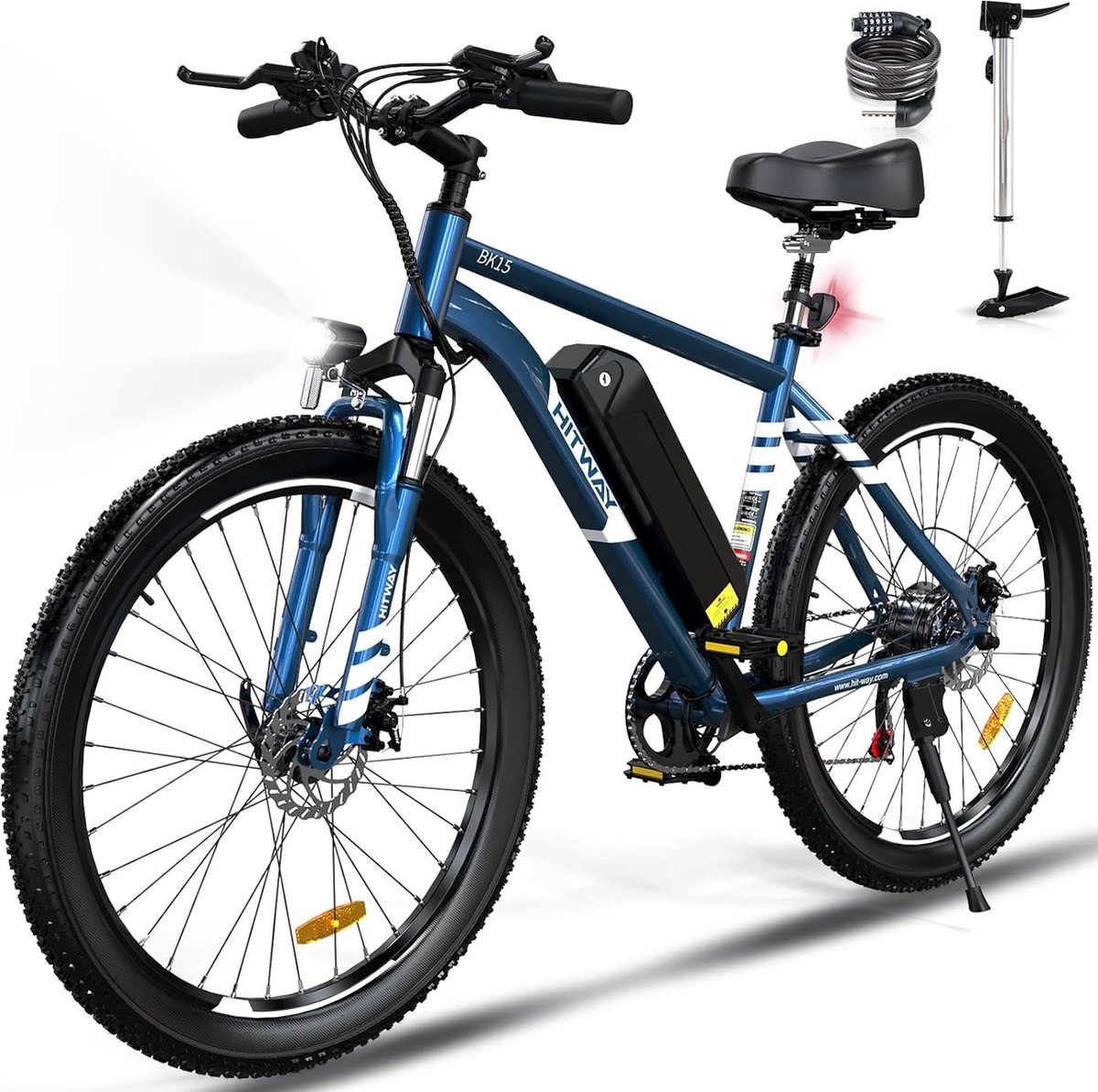 hitway elektrische fiets bk15 26 3 0 inch mountain ebike met afneembare 48v 15ah lithium batterij city commuter e bike met 250w motor 7 versnellingen ip54 waterdicht