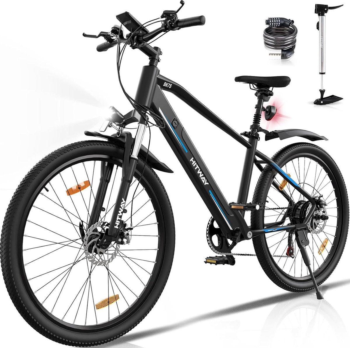 Hitway Elektrische Fiets BK7S | Electric Mountain Bike | Off-Road E-bike | 250W Motor | 12 Ah | Zwart Fiets (elektrisch) kopen online
