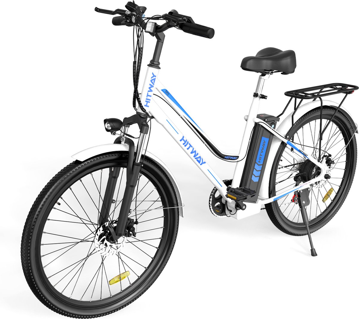 Hitway Elektrische Fiets | E-bike Damesfiets | 26 Inch | 250W Motor | Wit Fiets (elektrisch) kopen online