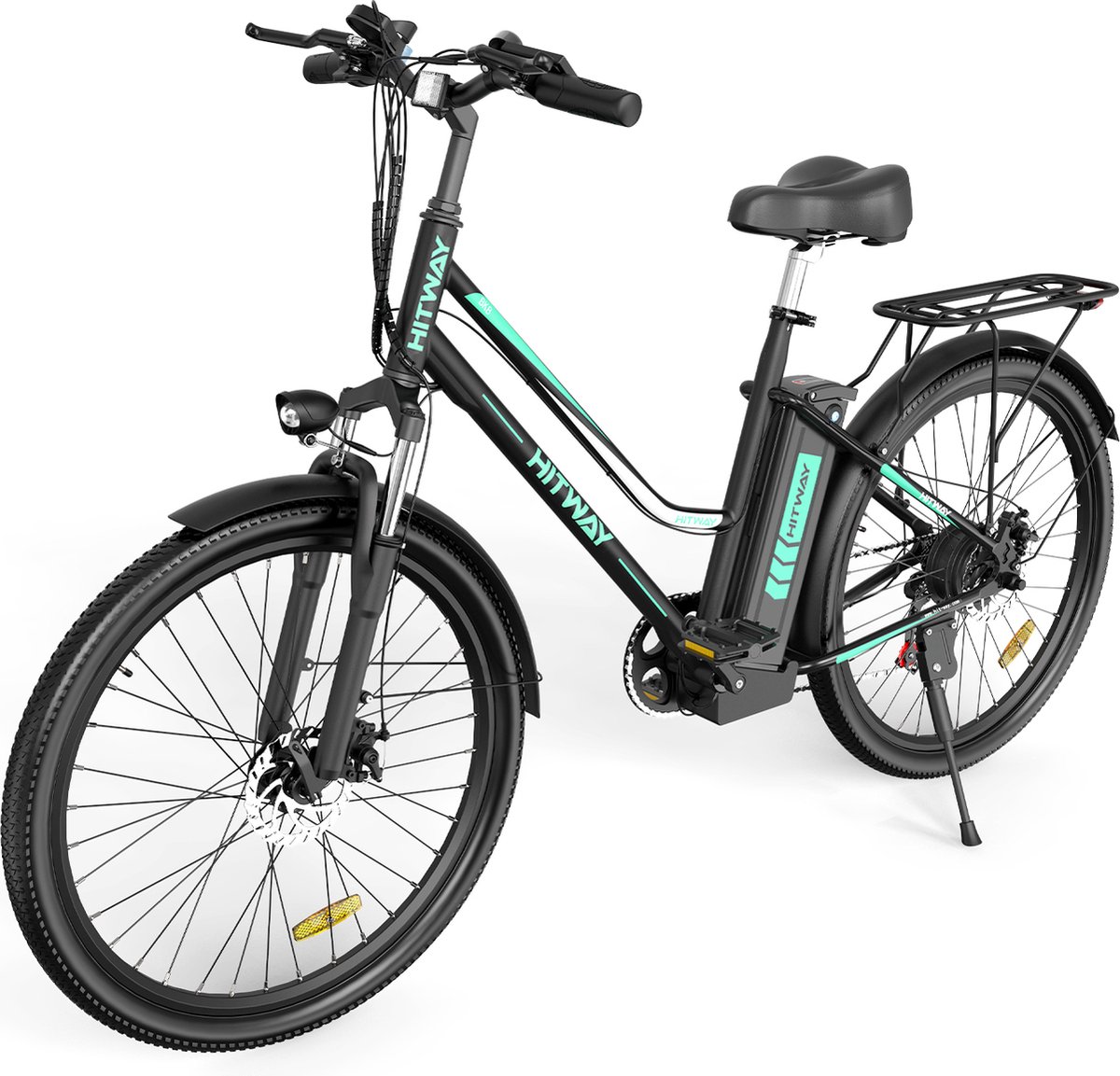 Hitway Elektrische Fiets | E-bike Damesfiets | 26 Inch | 250W Motor | Zwart Fiets (elektrisch) kopen online