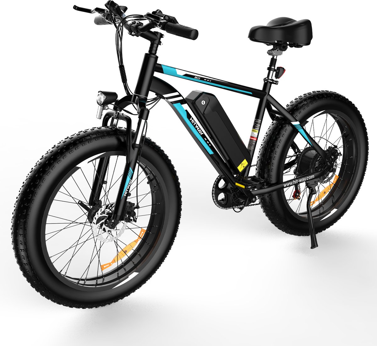 HITWAY Elektrische fiets - Ebike - 26"*4.0 - 11.2 Ah - tot 35-90 km - 7 versnellingen - Zwart Fiets (elektrisch) kopen online