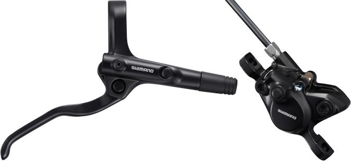 hydraulische schijfremset shimano mt200 achter zonder remschijf zwart