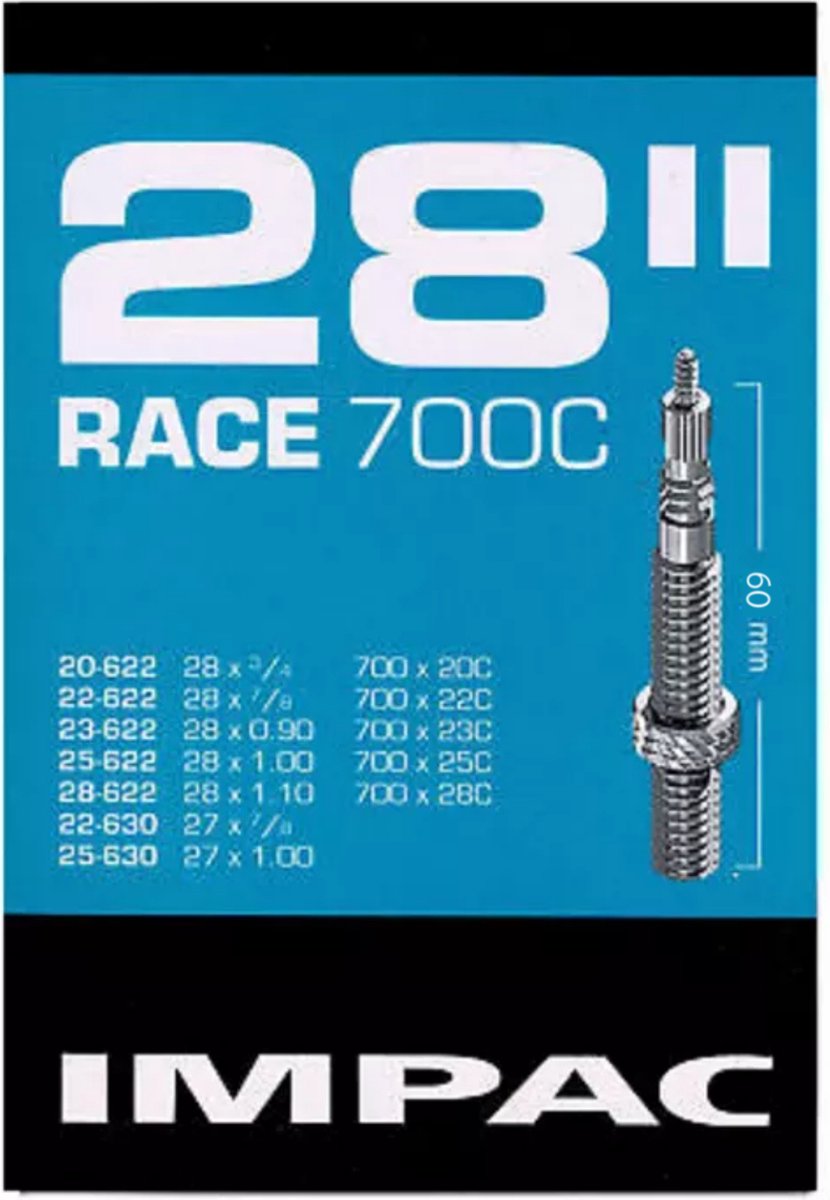 impac binnenband by schwalbe sv28 race 28x1 etrto 20 28 622 630 ventiel frans 60mm