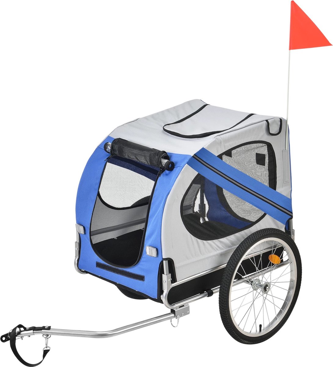 in and outdoormatch fietskar jeanne 138x71x90 cm tot 26 kg blauw grijs zwart stabiel stalen frame