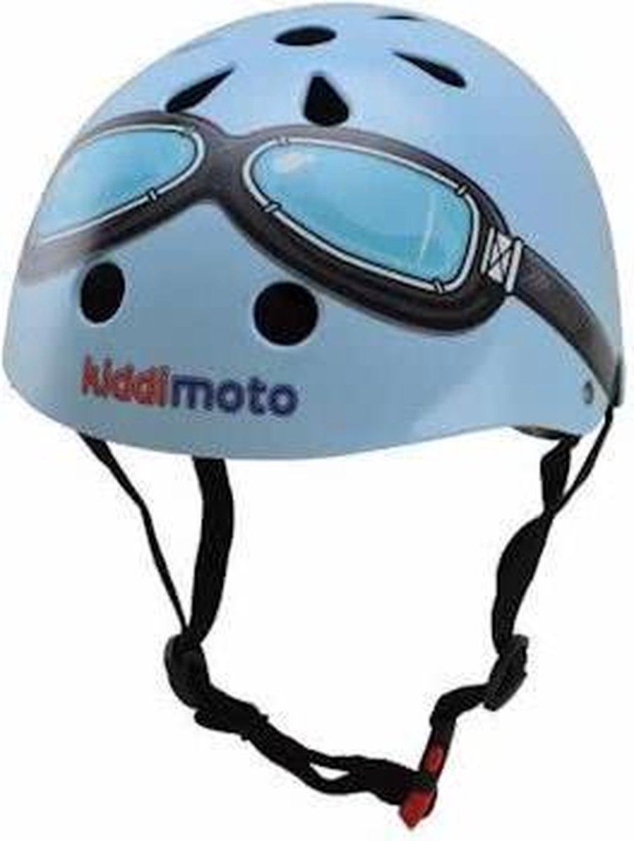 kiddimoto helm blue goggle medium