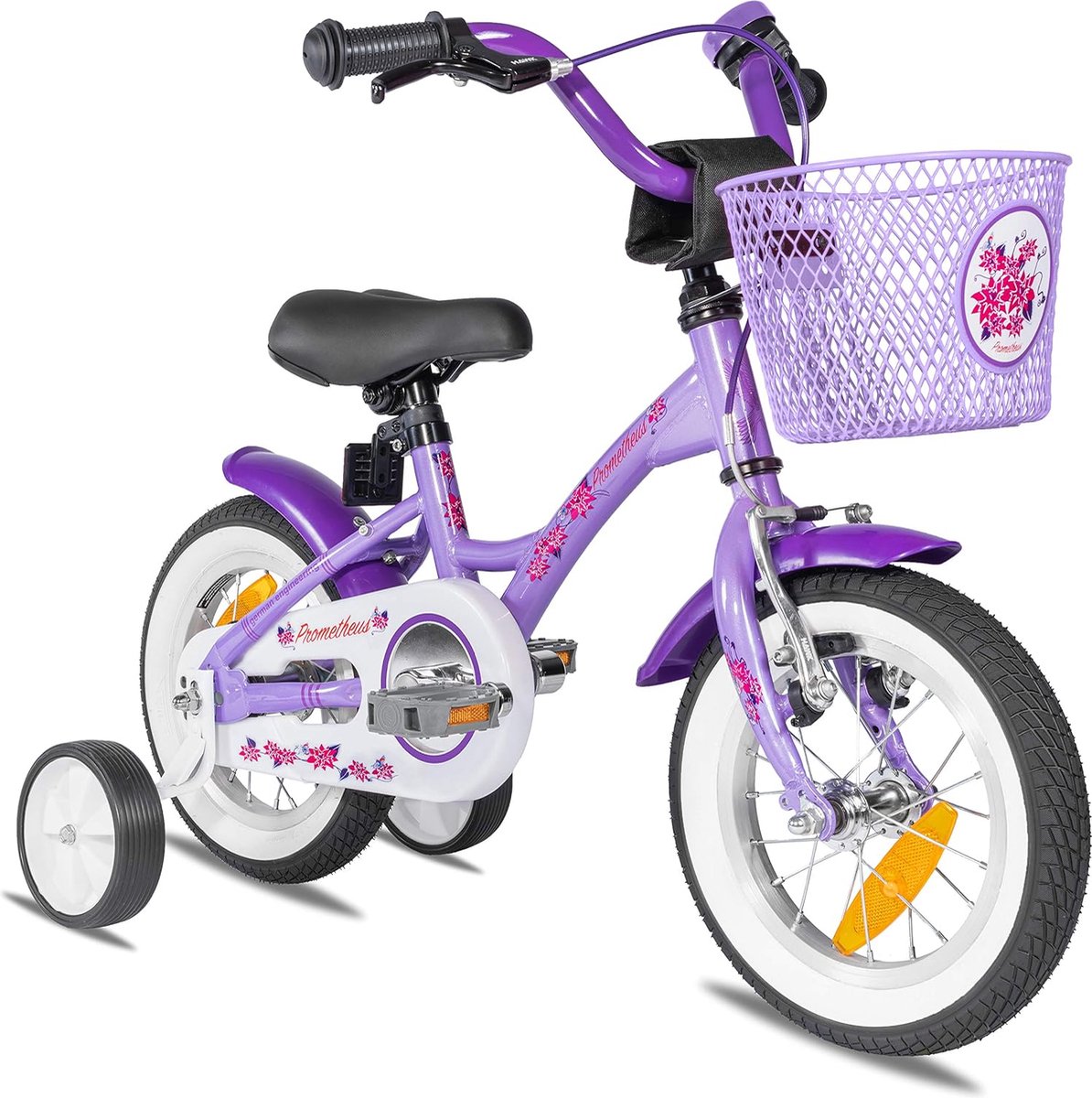 kinderfiets 12 inch meisjes fiets meisje van 3 jaar met zijwieltjes terugtraprem meisjesfiets 12 inch in paars