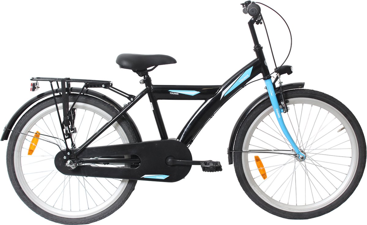 kinderfiets funride steel 3 speed nexus 24 zwart blauw