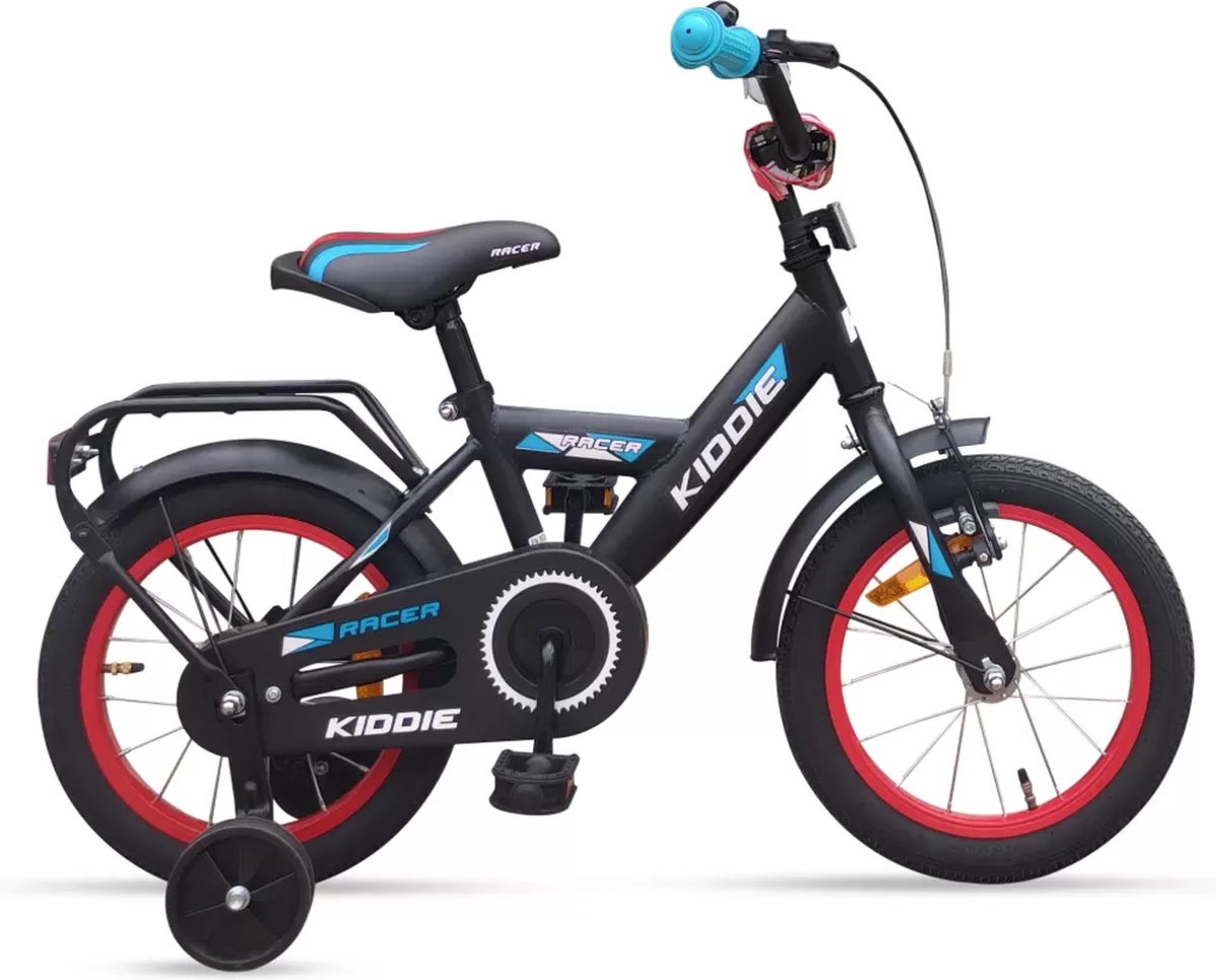 kinderfiets kiddie boy 14 black blue red