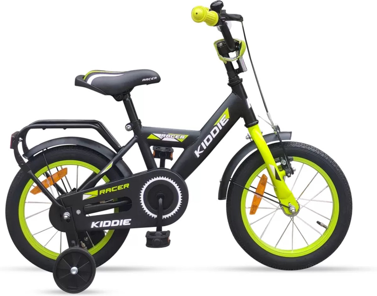 Kinderfiets Kiddie Boy 14'' Black/Green Fiets kopen online