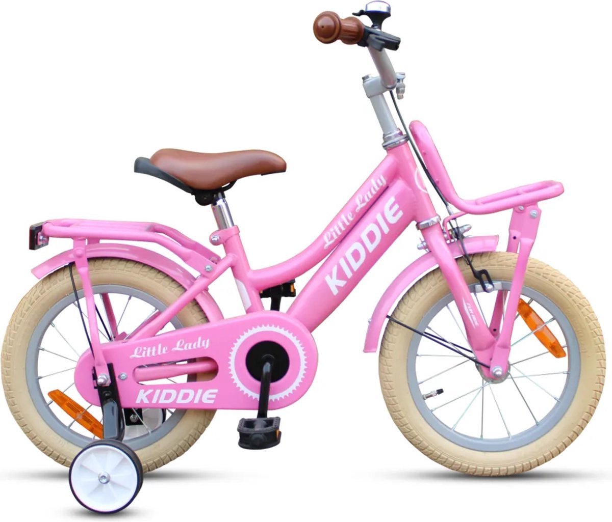 kinderfiets kiddie fungirl met voordrager 16 m roze