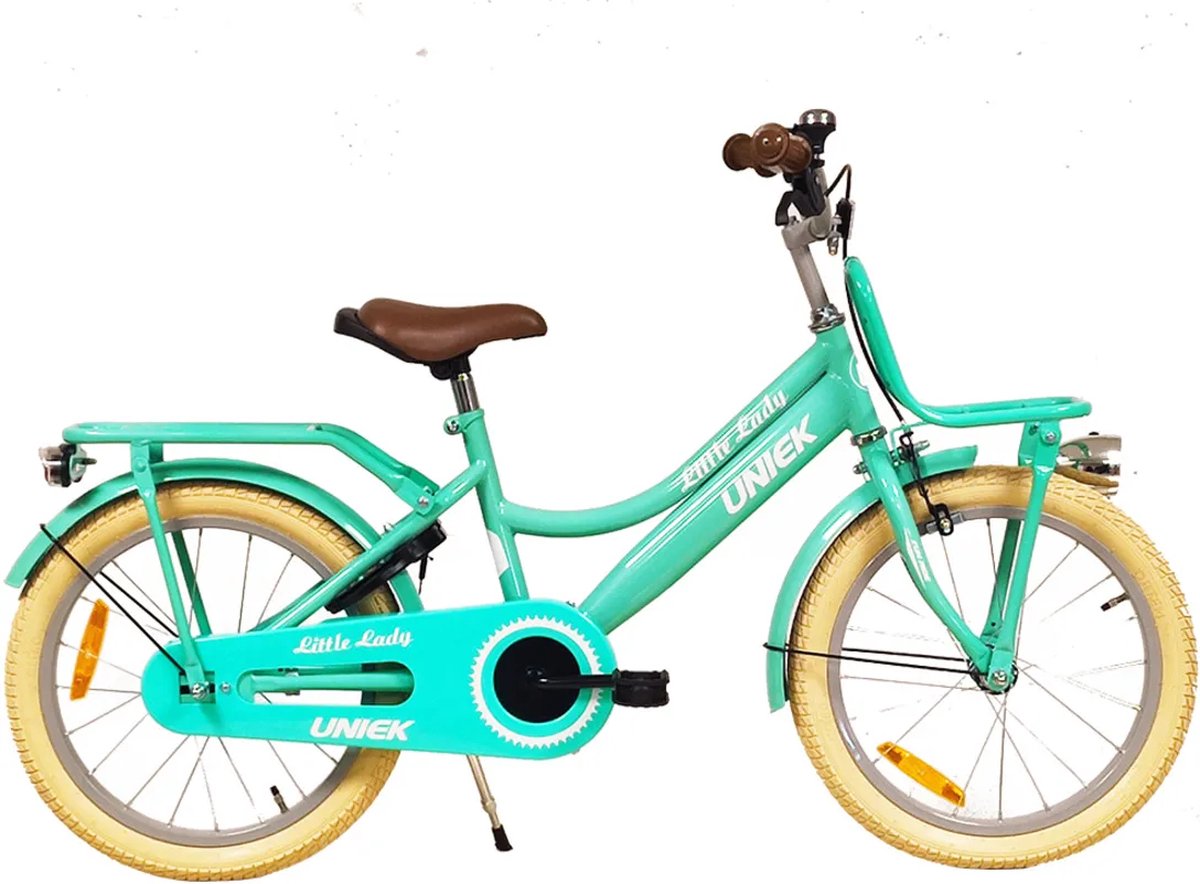 kinderfiets kiddie fungirl met voordrager 18 turquoise