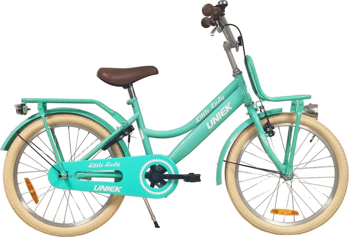 Kinderfiets Kiddie FunGirl met voordrager 20'' Turquoise Kinderfiets kopen online