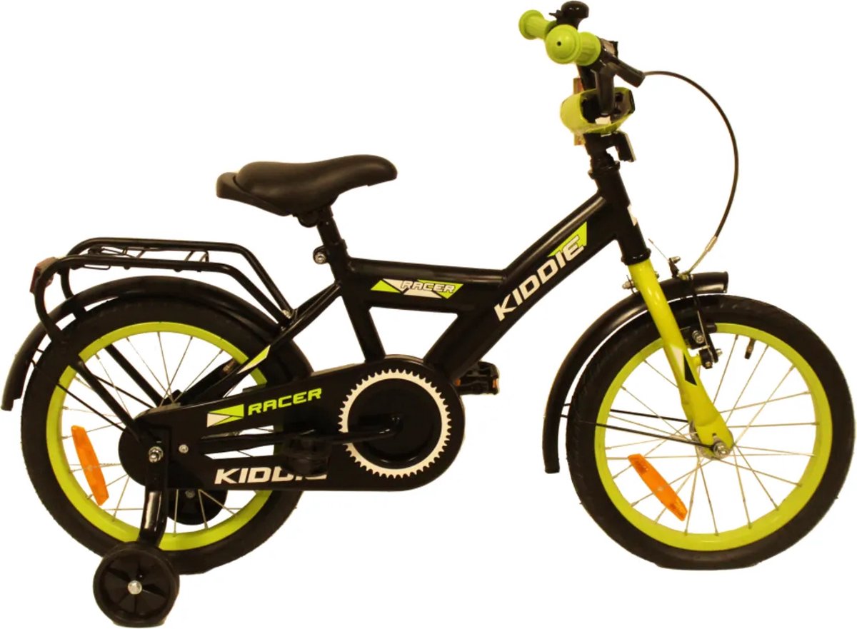 kinderfiets uniek 1speed 16 black green
