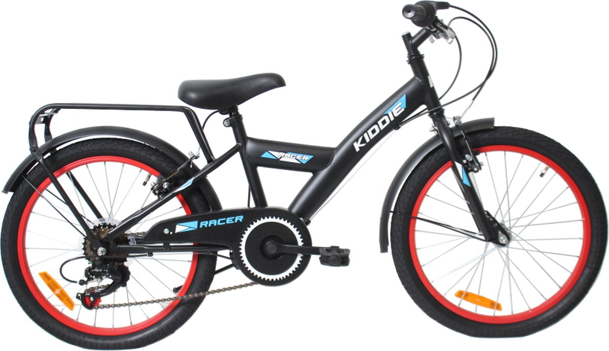 kinderfiets uniek 6speed 20 black red