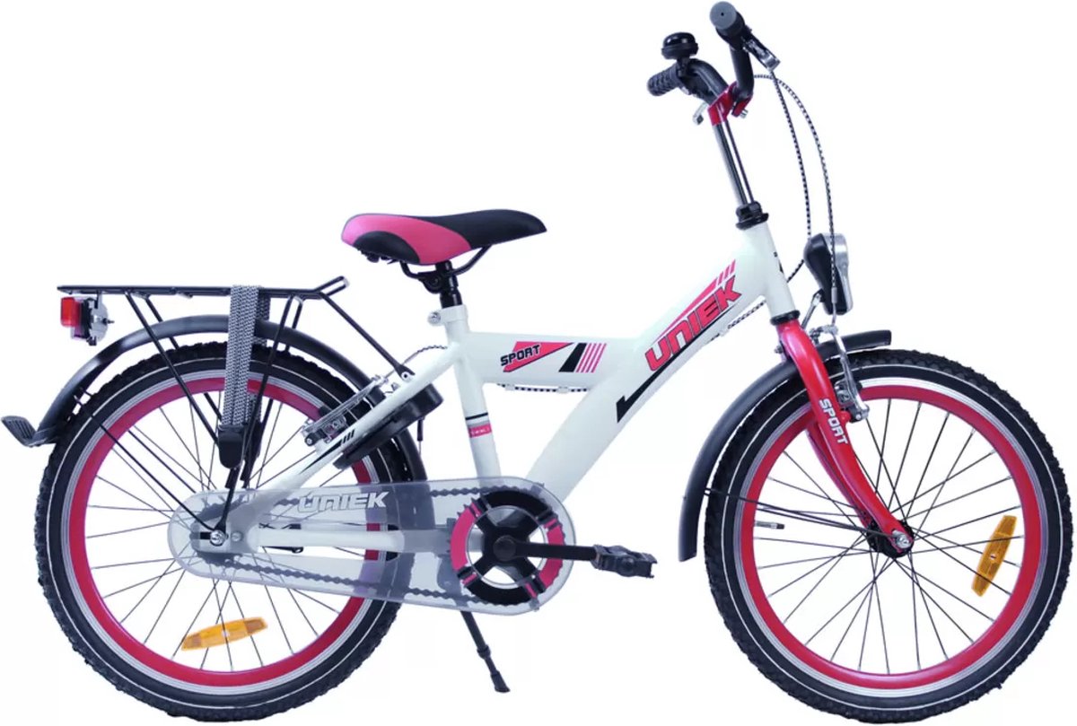 kinderfiets uniek funride v brake cb j 20 1v wit rood