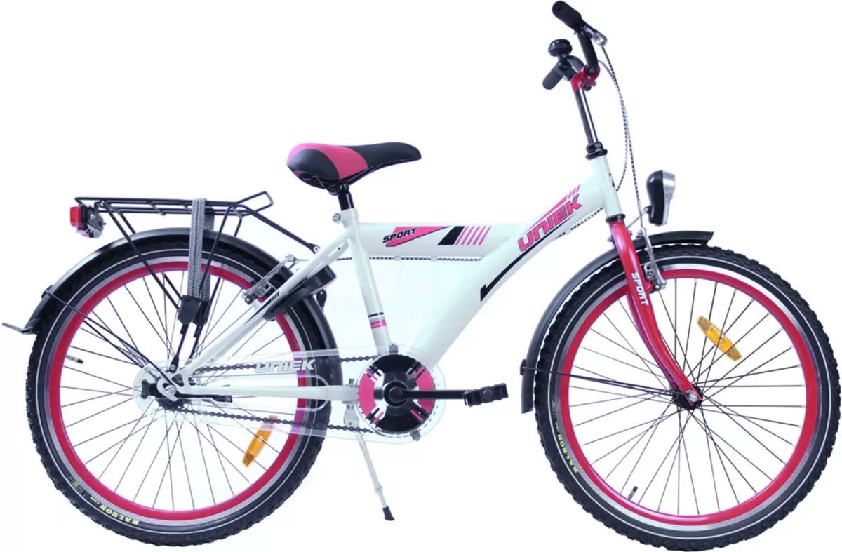 kinderfiets uniek funride v brake cb j 24 1v wit rood