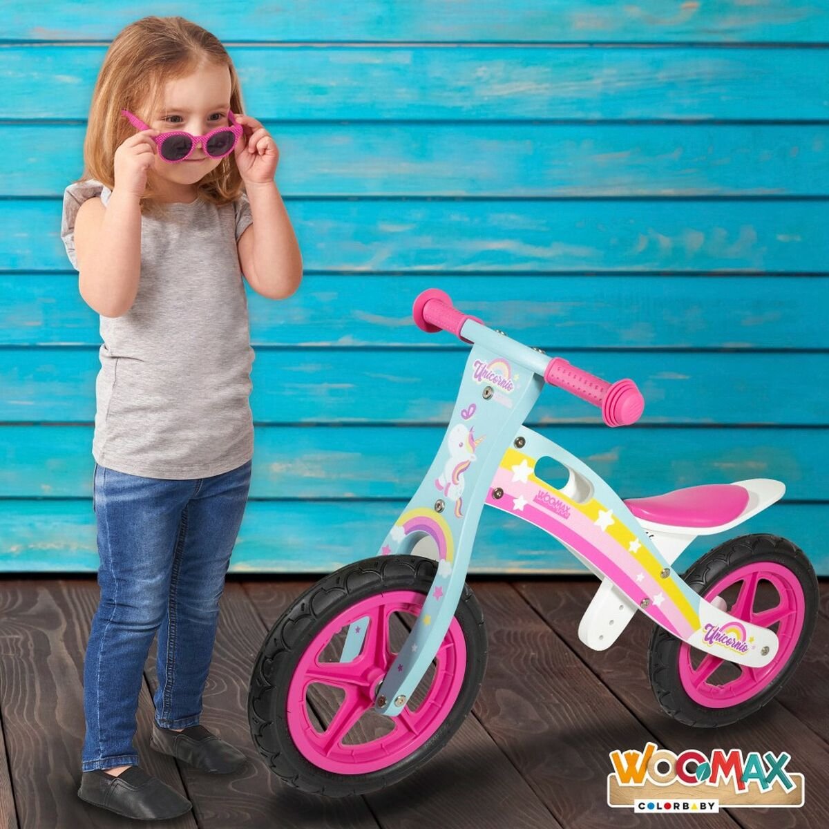 kinderfiets woomax 12 eenhoorn zonder pedalen