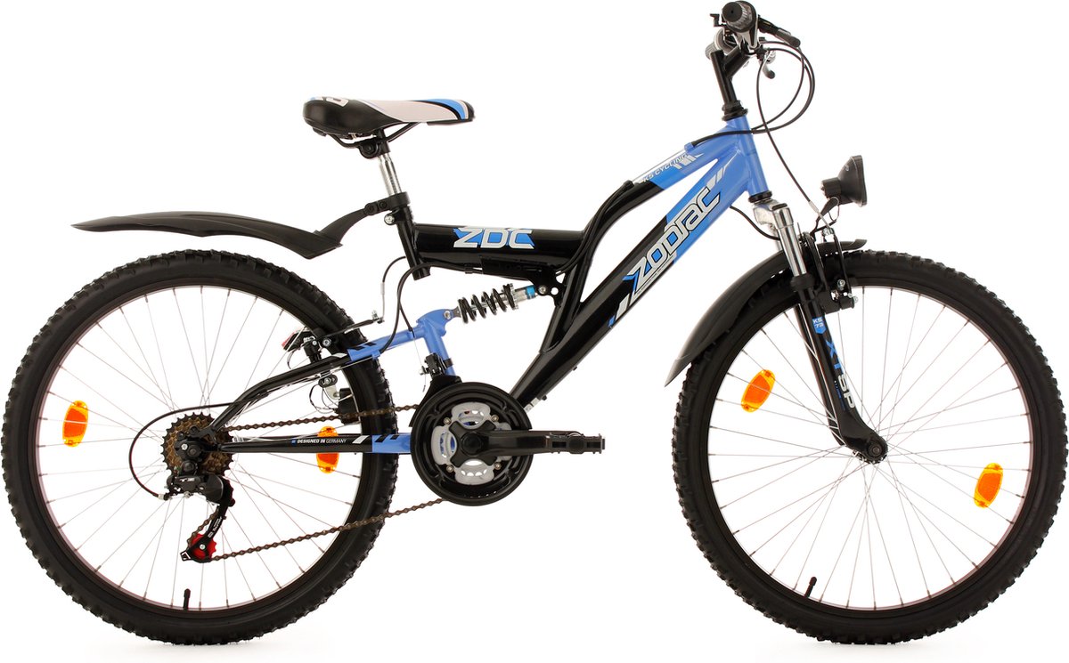 ks cycling fiets 24 kinderfiets zodiac van ks cycling zwart blauw fh 38 cm 38 cm