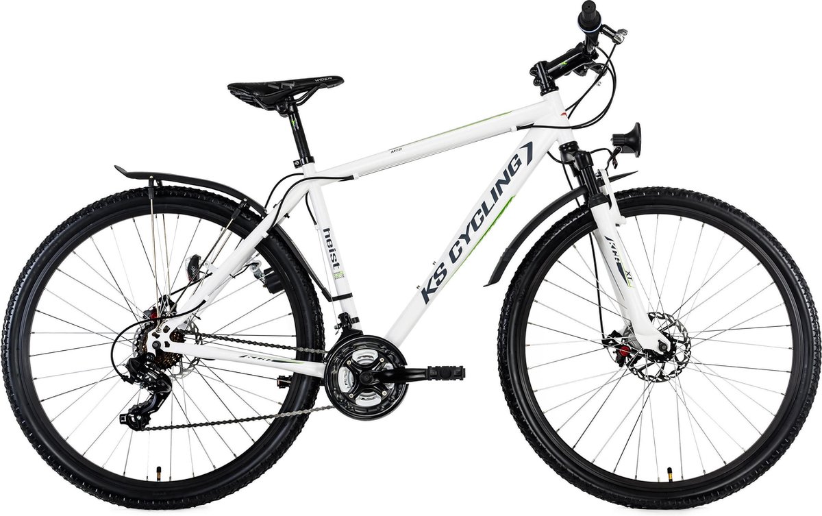 Ks Cycling Fiets Hardtail mountainbike 29" Twentyniner Heist wit-groen met 21 versnellingen - 51 cm Fiets kopen online