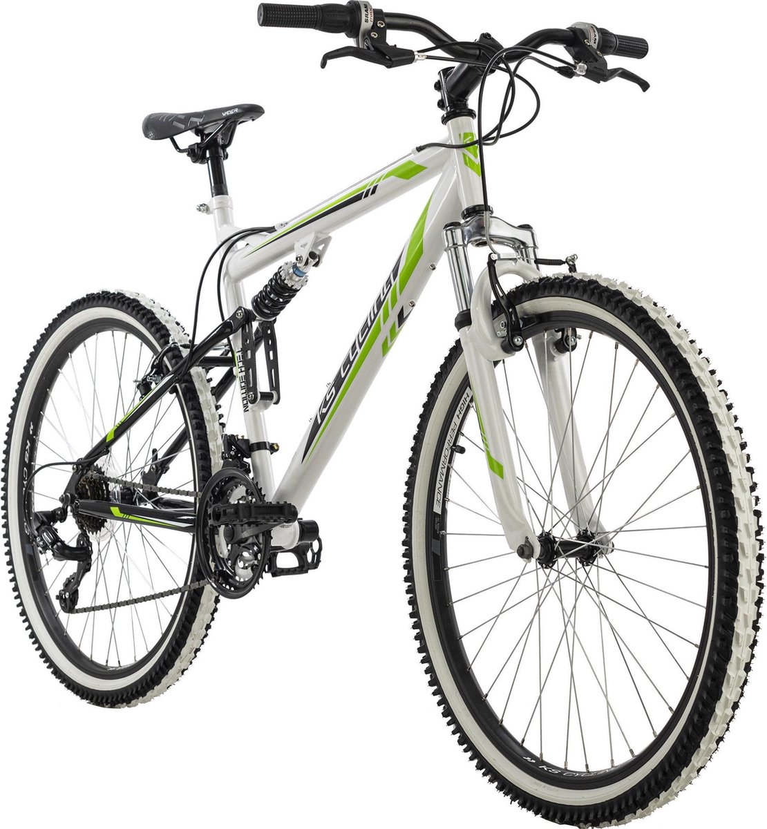 ks cycling fiets mountainbike fully 26 inch scrawler wit 51 cm