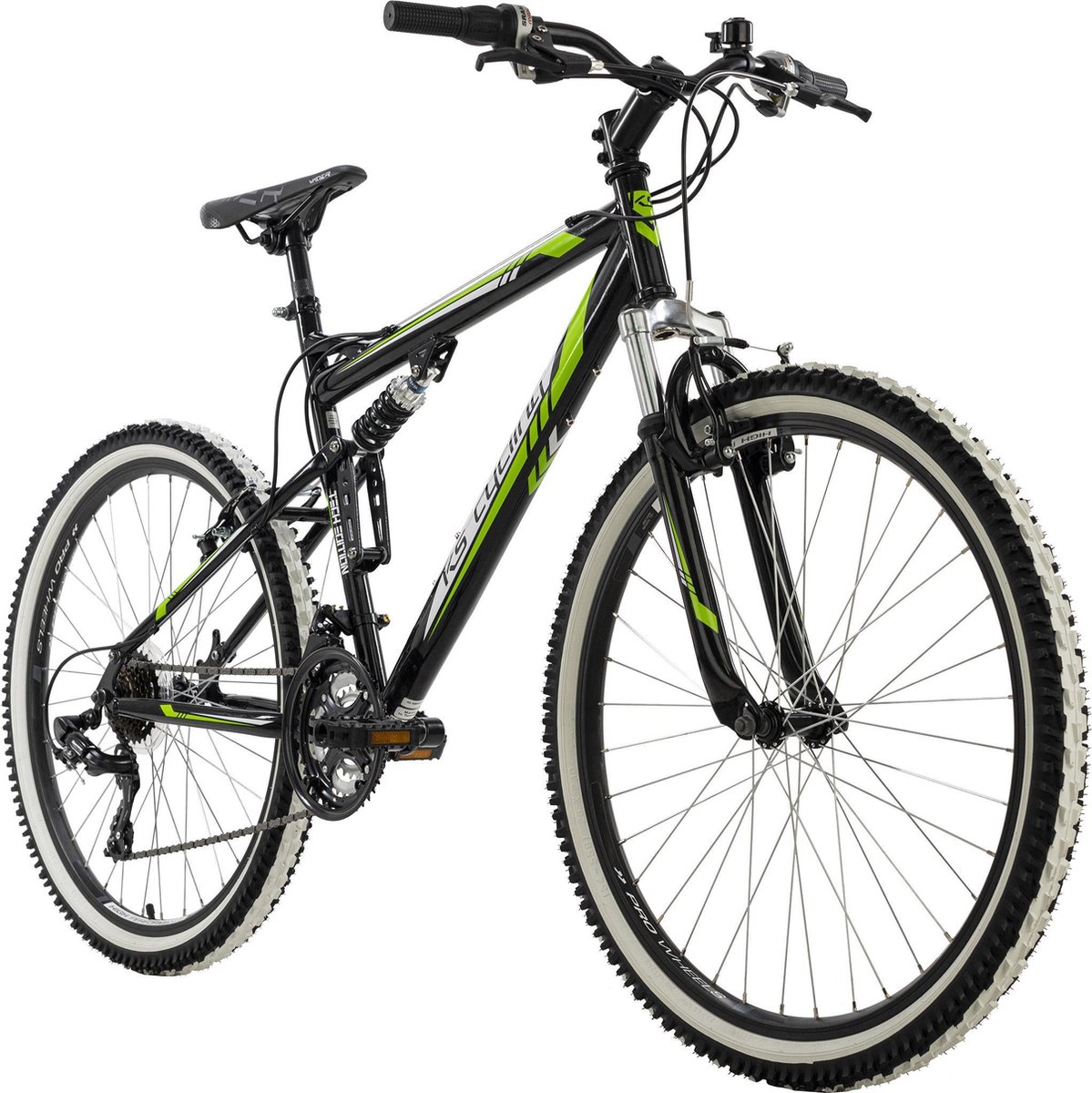 ks cycling fiets mountainbike fully 26 inch scrawler zwart 51 cm